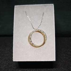 Elegant Gold and Silver Interlocking Necklace